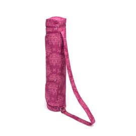 Bodhi Yoga Bag ASANA Bag Cotton Maharaja Collection Yoga Mat Bag in Various Sizes Cotton Bag for Yoga Mat & Accessories Includes Outer Pockets 60 cm Lotus Berry