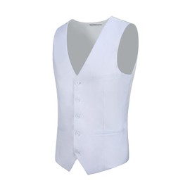 Men Suit Wedding Suits Vest Waistcoat Vests White 3 Pockets Tweed Vests Men's Suit Tuxedo Business Formal Party Dress