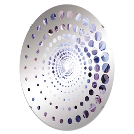 DesignQ abstract spirals wall mirror, Oval 0 mirror, Round Purple bathroom mirror, abstract spirals vanity mirror Lavender Rose Twist I printed mirror decor, oval mirror 20x30