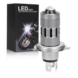OPL5 H4 LED Motorcycle Headlight Bulb Mini High Low Beam 30W 1200LM 6500K White Super Bright Motorbike Headlamp 12V(1Piece) (H4)