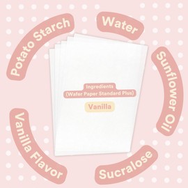 Printable Edible Wafer Paper Sheets from paper2eat (0.40 mm - 50 sheets/Vanilla)