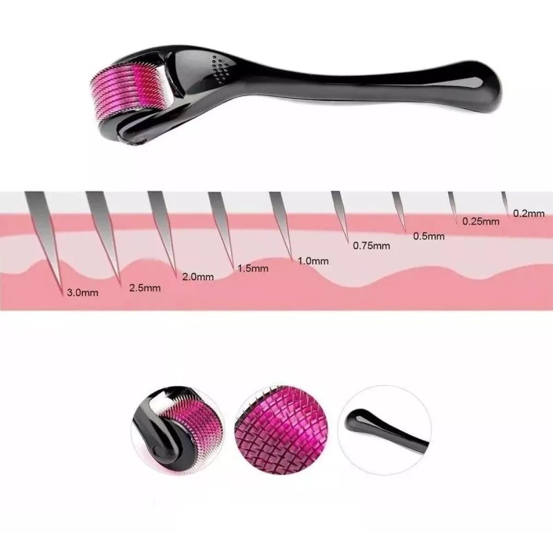 Microagujas Derma Roller 0.5 Mm + Novocrin Locion Recuperacion Capilar