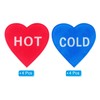 PATIKIL 4 Pairs / 8 Pieces Self Stick Hot/Cold Water
