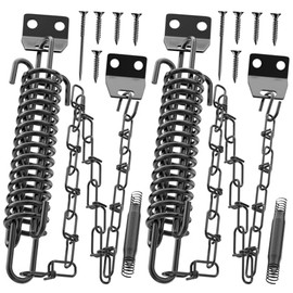 Screen Door Chain for Door Spring - 2 Pack Storm Door Chain Spring for Wind Safety Storm Door Closer Stop Front Screen Door Security Prevent Opening Damage, Heavy Duty Hardware Door Stopper Chain
