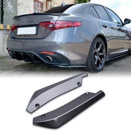 KEEPDSGN For Alfa Romeo Giulia Stelvio Rear Bumper Diffuser Splitter Canard Lips Carbon