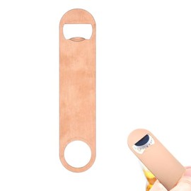 Abrebotellas Plano, 7 Pulgadas Abridor de Botellas de Cerveza de Acero Inoxidable Engrosado para Cocina, Bares, Fiestas o Restaurante (Oro Rosa)