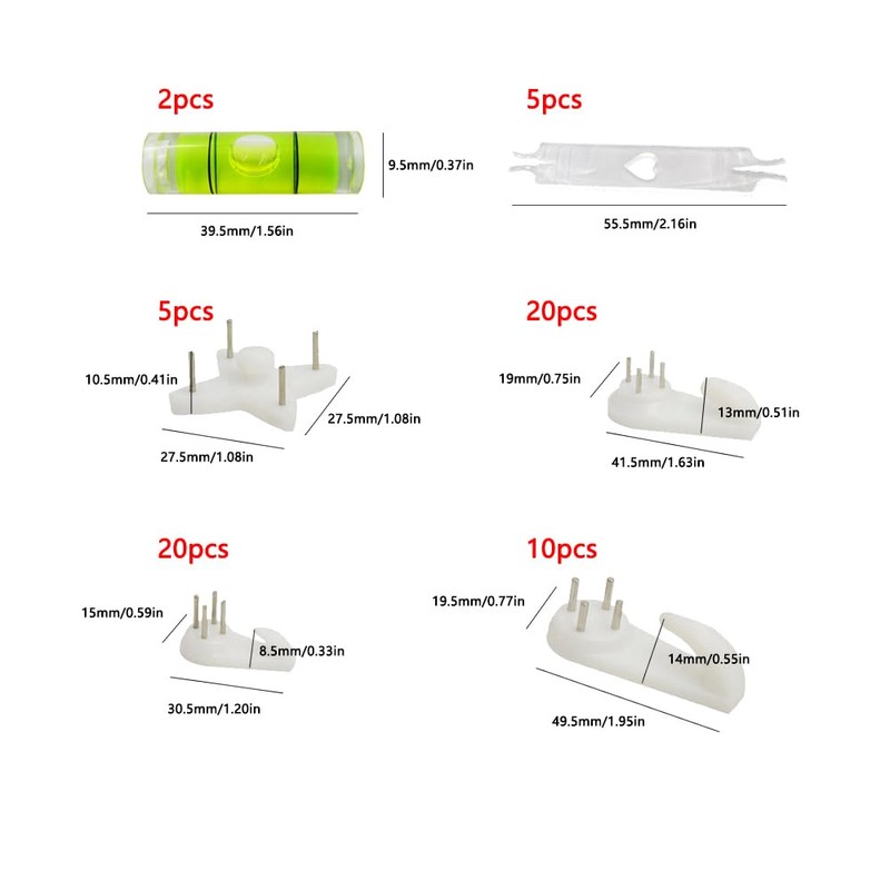 WYAN 62 pieces traceless picture hooks, 5 designs nails without