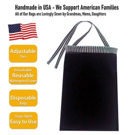 NeatCarBags Car Trash Bag Hanging Front Seat Back Seat Headrest Console - Car Trash Bin with Reusable Waterproof Liner and Disposable Bags - Car Waste Basket (Large Black)