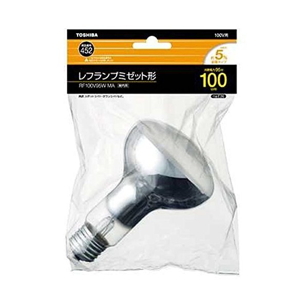 Toshiba RF100V 95WMA Reflex Lamp Midget Shape (For Indoor Use) 100V 100W Shape E26 Base