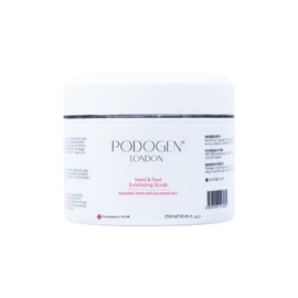PODOGEN LONDON Hand & Foot Exfoliating Scrub, Hydrated, Fresh and nourished Skin, Restores Softness to Hands and Feet, Infused 250ML / 8.45fl. Oz.