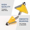 WSOOX 5PCS Chamfer Router Bit Set 1/4" Shank Edge Forming