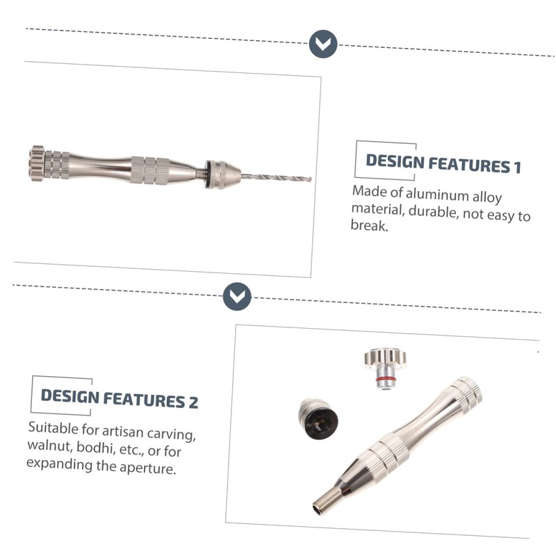 SHINEOFI 1Set Precision Hand Drill Bit Alloy Manual Punch Drill