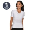 ALIGNMED Posture Shirt Pullover for Women (X-Large, White/Gray)