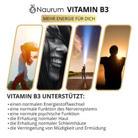 NAURUM® Niacin (Vitamin B3) 50 mg - High Dose Inositol Hexanicotinate - 60 Vegan Capsules, 2-Month Supply - Flush Free, No Unnecessary Additives - Laboratory Tested & Made in Germany