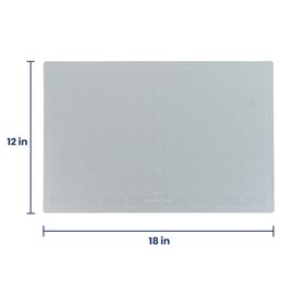 Pacific Arc Translucent Self Healing Cutting Mat - Thick and Durable Vinyl Rotary Cutting Mat for Sewing & Scrapbook Paper Cutting Mat (12"x18")