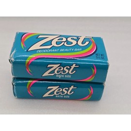 Zest Lot of 2 Vintage Zest Deodorant Beauty Bar 5.5 Oz Bath Size Bar Soap