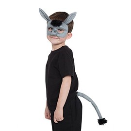 Bristol Novelty DS197 Donkey Set (Mask and Tail), One Size, Grey