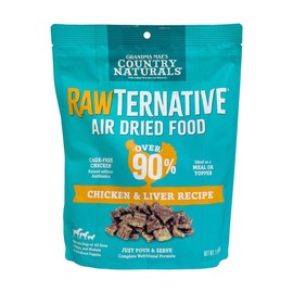 Grandma Mae's Country Naturals RawTernative Air Dried Dog Food 1 LB Chicken and Chicken Liver Recipe