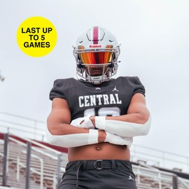 SLEEFS White Turf Tape Football - Extra Wide Waterproof Sports Athletic Tape - Flexible Breathable Ultra Sticky for Arms, Wrists, Ankles, Injuries - Lacrosse, Soccer, Baseball, Basketball