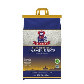 817 Elephant Thai Hom Mali White Jasmine Rice - 15 lb Bag