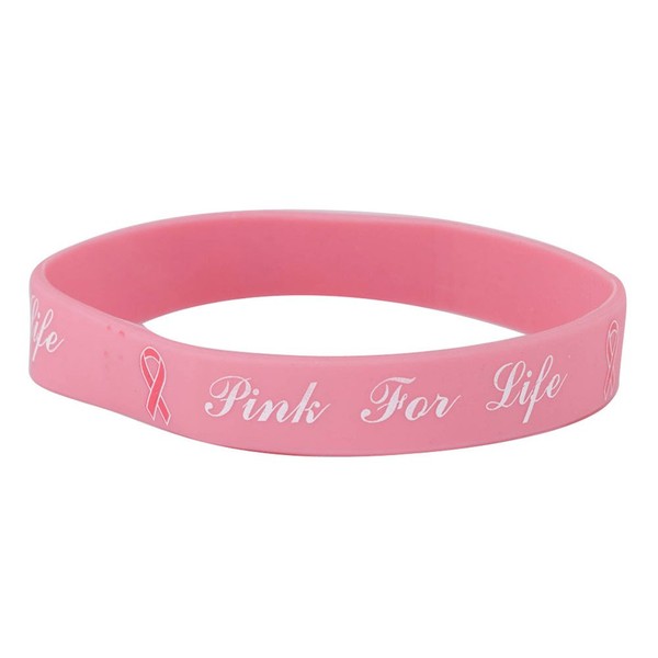 Assorted Silicone Wristbands - Pink OSFM