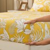 Gogreen 100% Cotton Sheet Set Full Size, Yellow Floral, 4PC