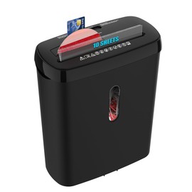 Home Office Paper Shredder,Woolsche 10-Sheet Strip Cut with 3.17-Gallon Basket,P-2 Security Level,CD & Credit Card Shredder,Durable & Fast - Jam Proof System - ETL Certified