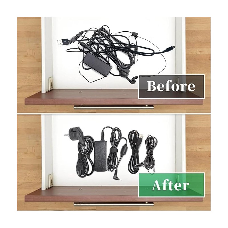 SOVYOULIVE Cable Strap, 100 Pcs Reusable Cable Ties, Adjustable Tie