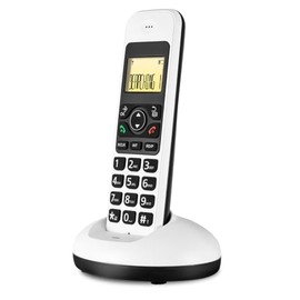 ZUSZOX Teléfono Inalámbrico, Teléfono Inalámbrico para el Hogar con LCD y Boost, 3 líneas Conexión de 5 Teléfonos, 10 Teclas de Acceso Directo, Manos Libres, Despertador, Boost(Gris)