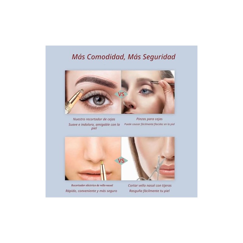 4 en 1 Depiladora Facial Mujer, Recortadora EléCtrica de Cejas