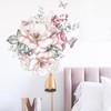 Mestiker Wall Sticker, Pink, Flowers, Painting Style, Rose Flowers, Plants,