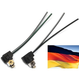 Flosser Wire Harness H1 Female Pigtail Socket 14442 Headlight Fog Light bulb Lamp Connector Replacement (Pack of 2) Made in Germany
