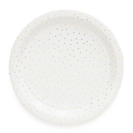Sugar Paper Large Paper Plates, Pack of 8 Paper Plates, 9 inches (Gold)
