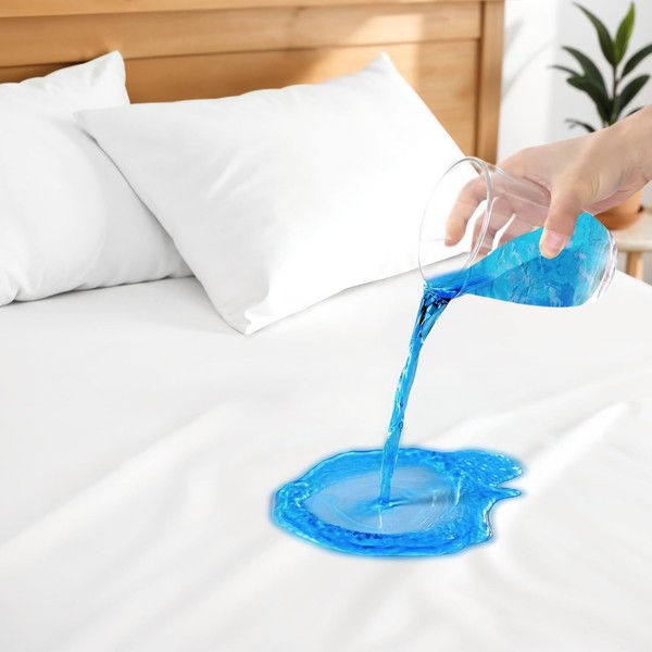 Hitime 100% Waterproof Mattress Protector Twin Size,Machine WashTerry Mattress Cover,