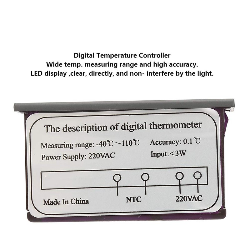 TPM-900 220V Digital Temperature Controller LED Panel Meter with Sensor
