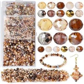 Cuentas de cristal facetadas para hacer joyas, color AB, 1000 cuentas espaciadoras de cristal, cuentas de joyería variadas para pulseras, collares, accesorios