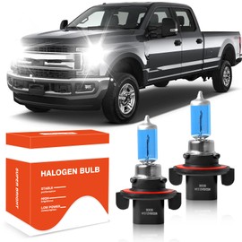 OQSNCV Fit for Ford F150 (2004-2014), F-250 F-350 Super Duty (2005-2020) Halogen Headlight Bulbs, H13/9008 High/Low Beam Headlamp Replacement Bulbs Kit 100W, Pack of 2