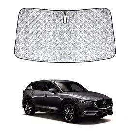 WAIROGA Mazda CX-5 KFEP KF5P KF2P Front Sun Shade, 6-Layer Construction, Special Design, UV Protection, Storage Bag, Easy Installation, No Suction Cup, Manufacturer Direct (Silver, Mazda CX-5)
