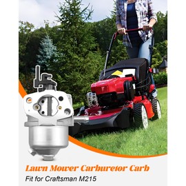 Carburetor kit Fit for Craftsman M215 21" Lawn Mower Model 12AVB2M5791 Replacement Lawn Mower Carburetor