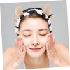 Gatuida Cute Animal Ear Skincare Headband Cow Horn Face Washing