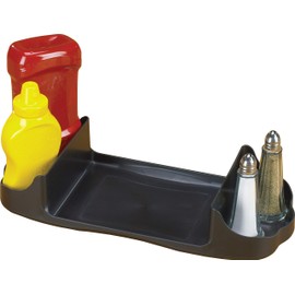 San Jamar H400 Venue Table Top Caddy, 14-1/4" Width x 2-3/4" Height x 6-1/8" Depth, Black Pearl, for Fullfold Control Napkin Dispenser