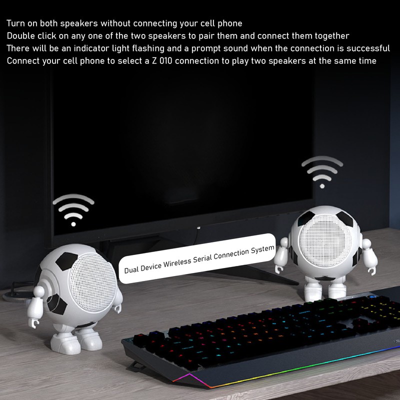 Bluetooth Speaker Stereo Support Wireless Serial Connection Portable Small Wireless