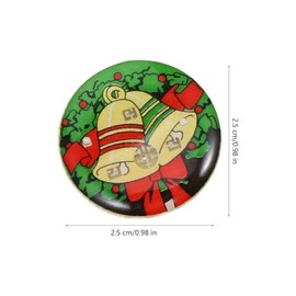 NUOBESTY 25pcs LED Light Up Christmas Brooches Pins Flashing Light Enamel Lapel Pins Christmas Party Favors Gifts