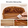 Prite Makeup Bag for Women Travel Waterproof Vegan Leather Cosmetic