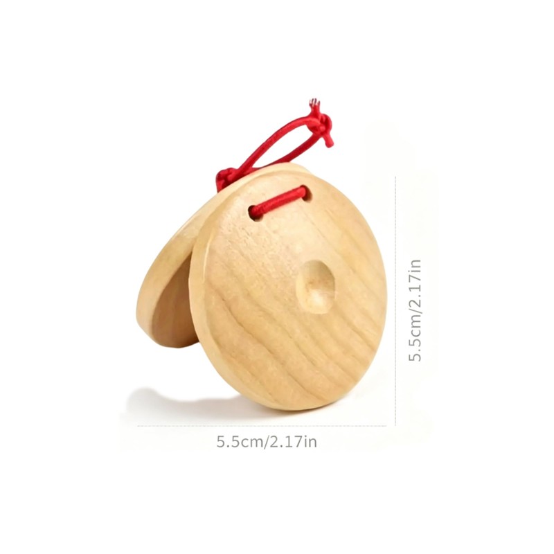 Wooden Castanet, Percussion Instrument - Hand Finger Castanets, Wood Castanets