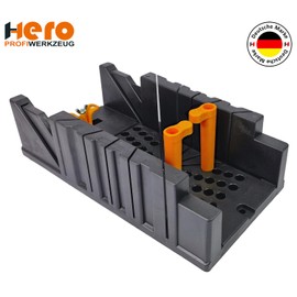 Hero Mitre Box with Retaining Clocks ABS Plastic Loading Mitre Box Angle Cutter 325 x 165 x 95 mm Cutting Angle: 22.5° 45° 90° Mitre Cutting Box Saw Box