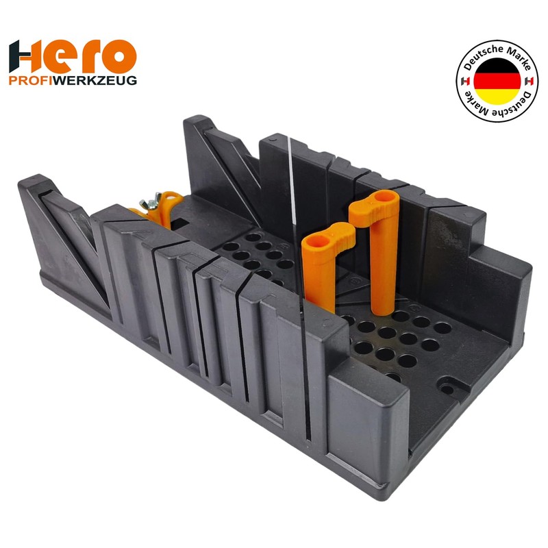 Hero Mitre Box with Retaining Clocks ABS Plastic Loading Mitre
