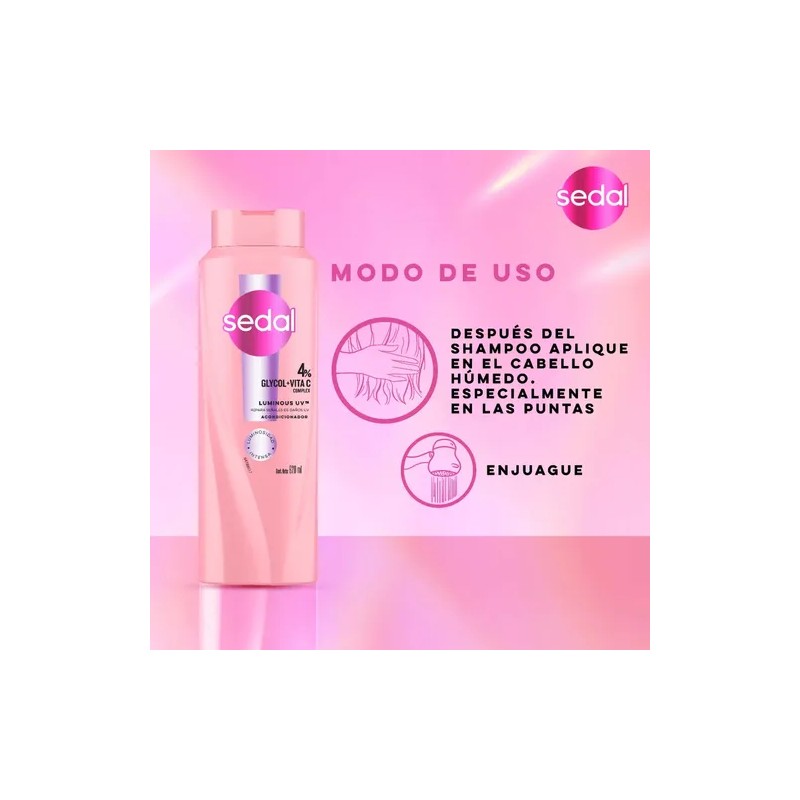 Acondicionador Sedal Luminous UV 620 ml