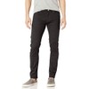 WT02 Men's Basic Color Twill Stretchable Skinny Pants, Black, 38W