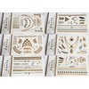 2 Packs of Assorted Gold Silver Metallic Temporary Tattoos Jewellery